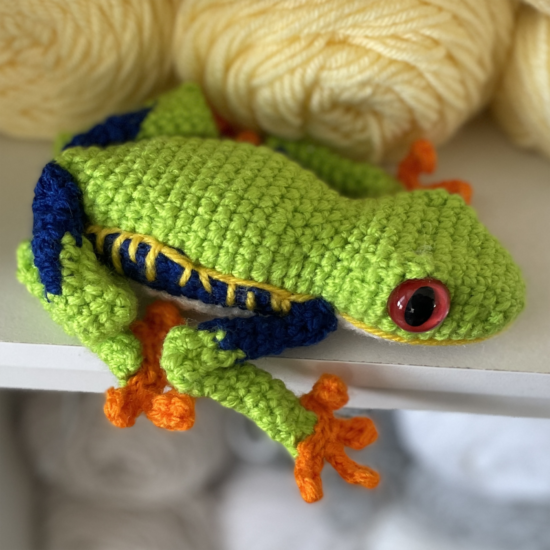 Ruby the Red Eyed Tree Frog - Critter-iffic Crochet